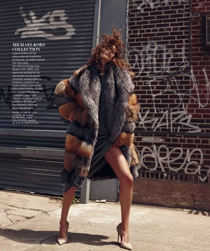 Ophelie Guillermand posa per a Nagi Sakai a la tardor Looks for Bazaar Spain