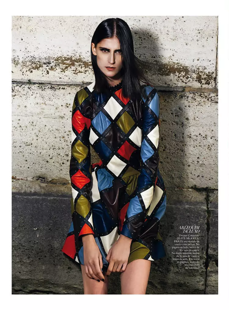 Daiane Conterato modela Valentino Fall '14 para Bazaar Brasil por Thanassis Krikis