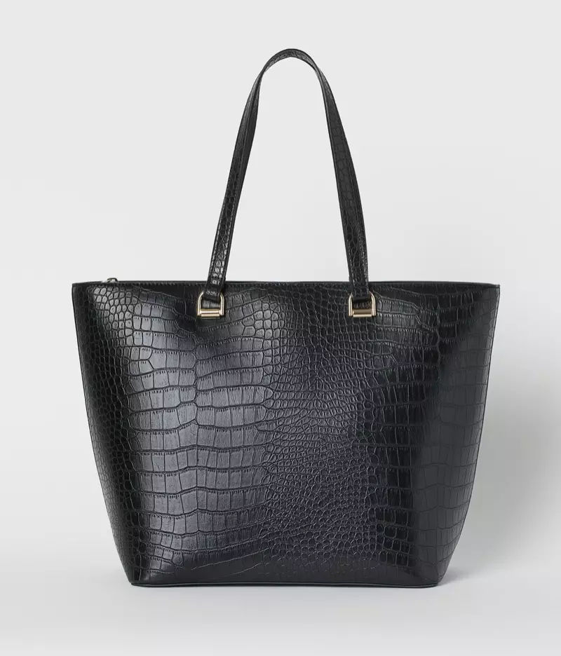 H&M Crocodile-Mönstrad Shopper Bag 34,99 $