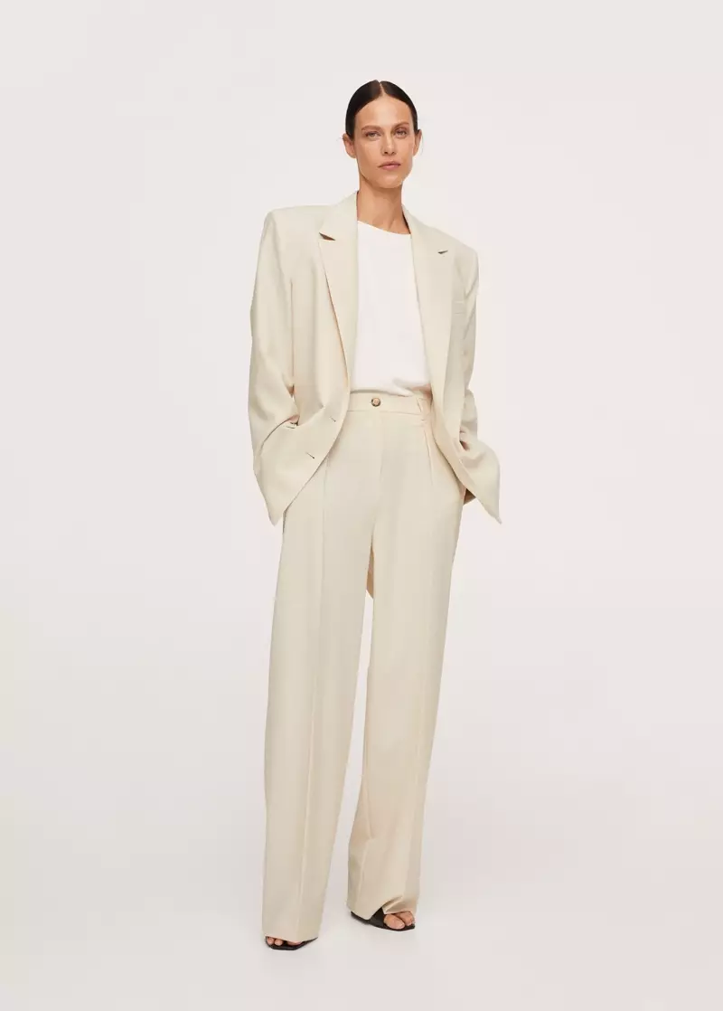 Pernille x Mango-Pliĉa Detalo Lana Pantalono $129.99