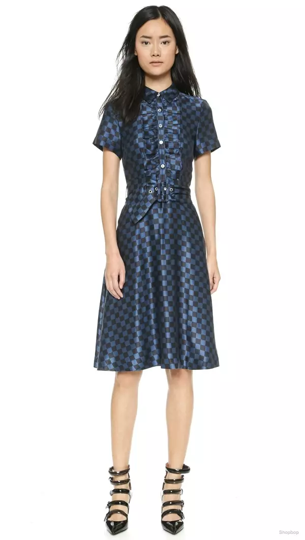 Marc ni Marc Jacobs Checkerboard Silk Dress