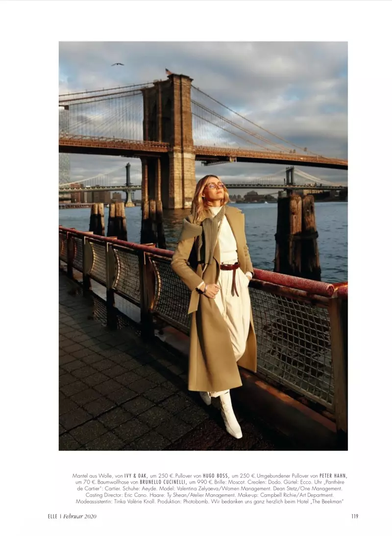 Valentina Zelyaeva modella Chic Street Styles per ELLE Germania