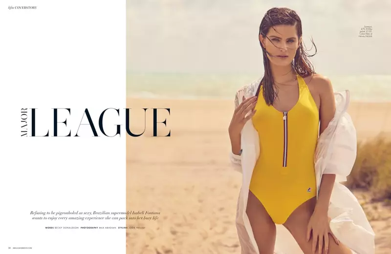 Isabeli Fontana Modelky barevné styly plavek pro Hello! Móda