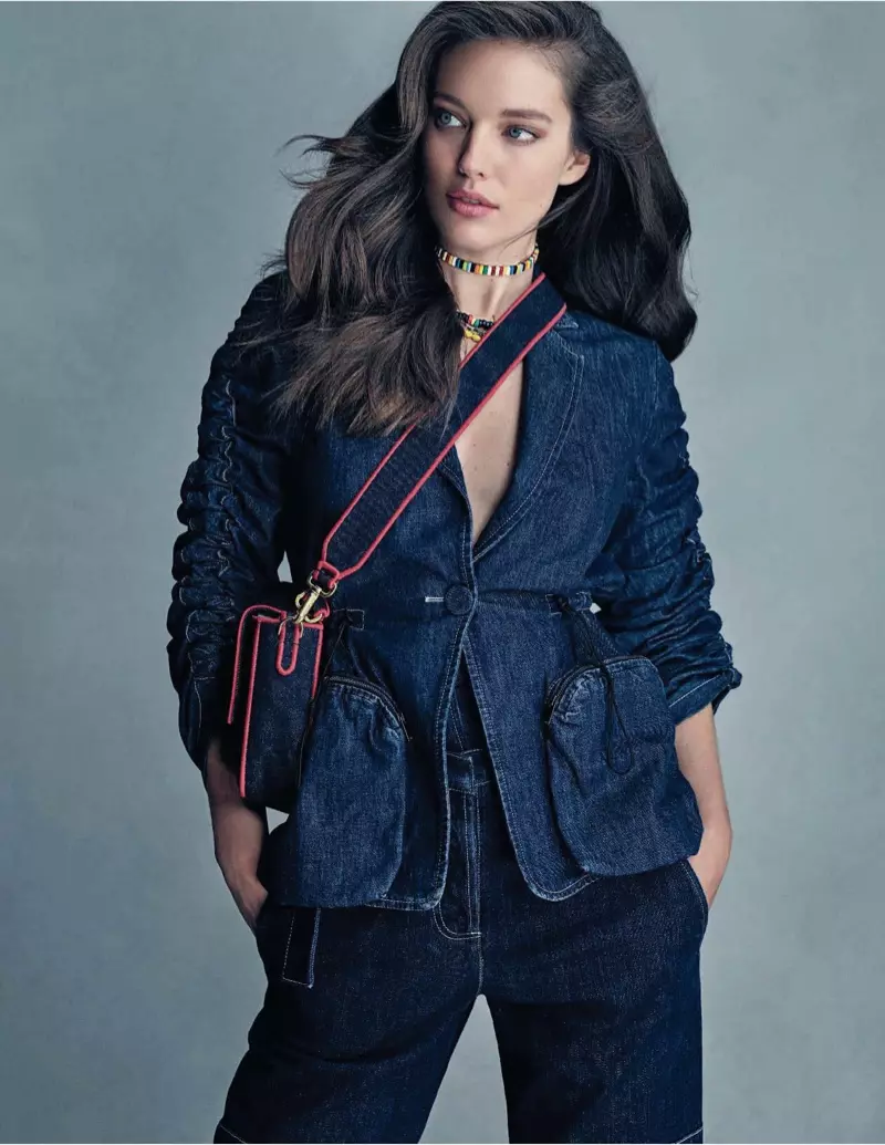 Mae Emily DiDonato yn Modelu Arddulliau Denim Cŵl ar gyfer ELLE yr Eidal