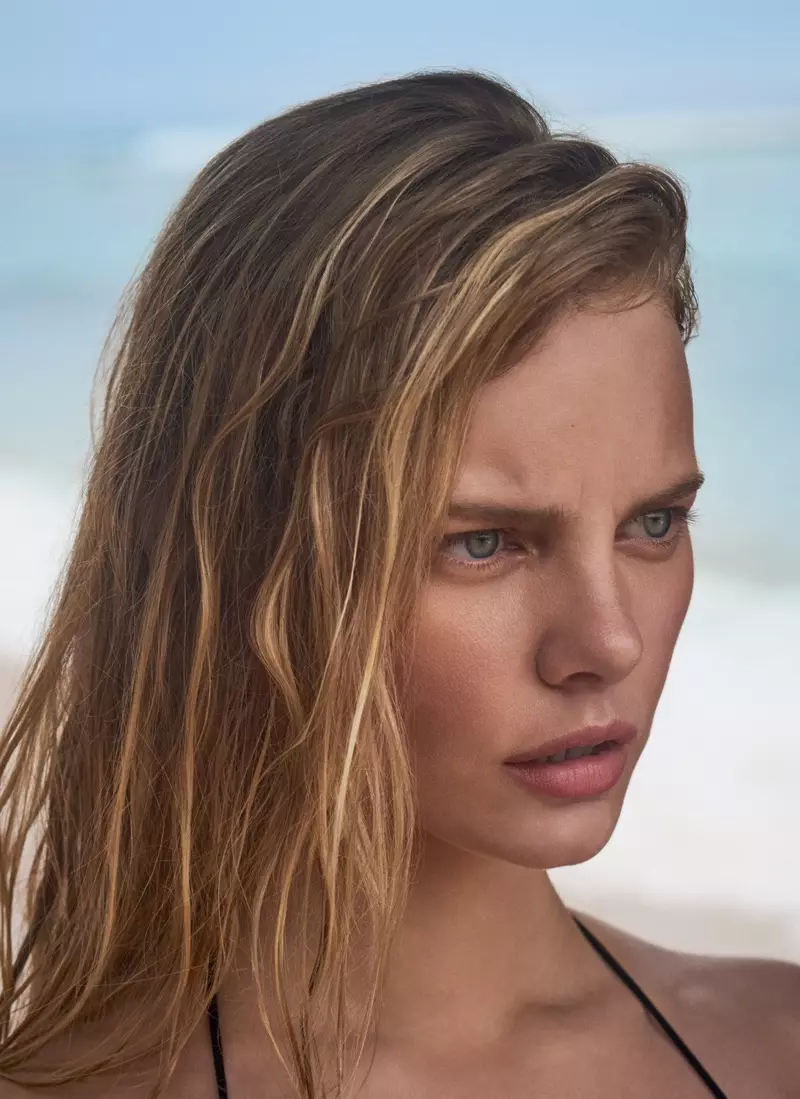 Marloes Horst Models Summer Beauty for Marie Claire UK