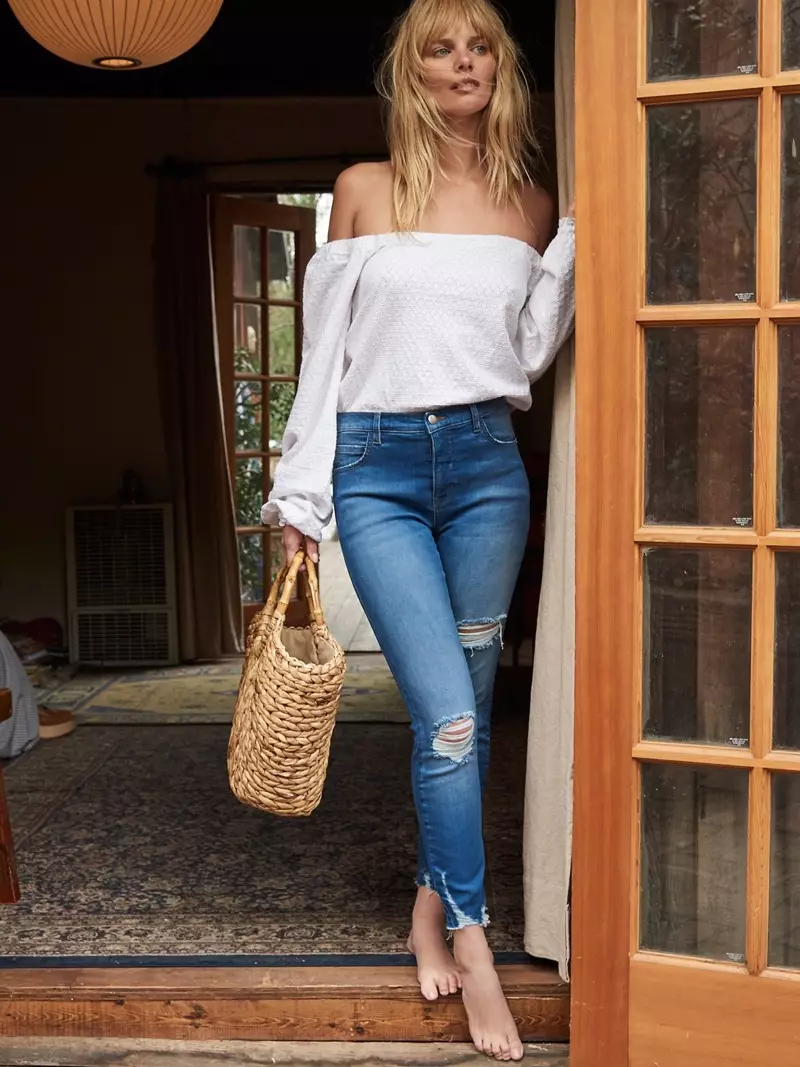 Free People Wellington Top and Shark Bite Skinny Jeans