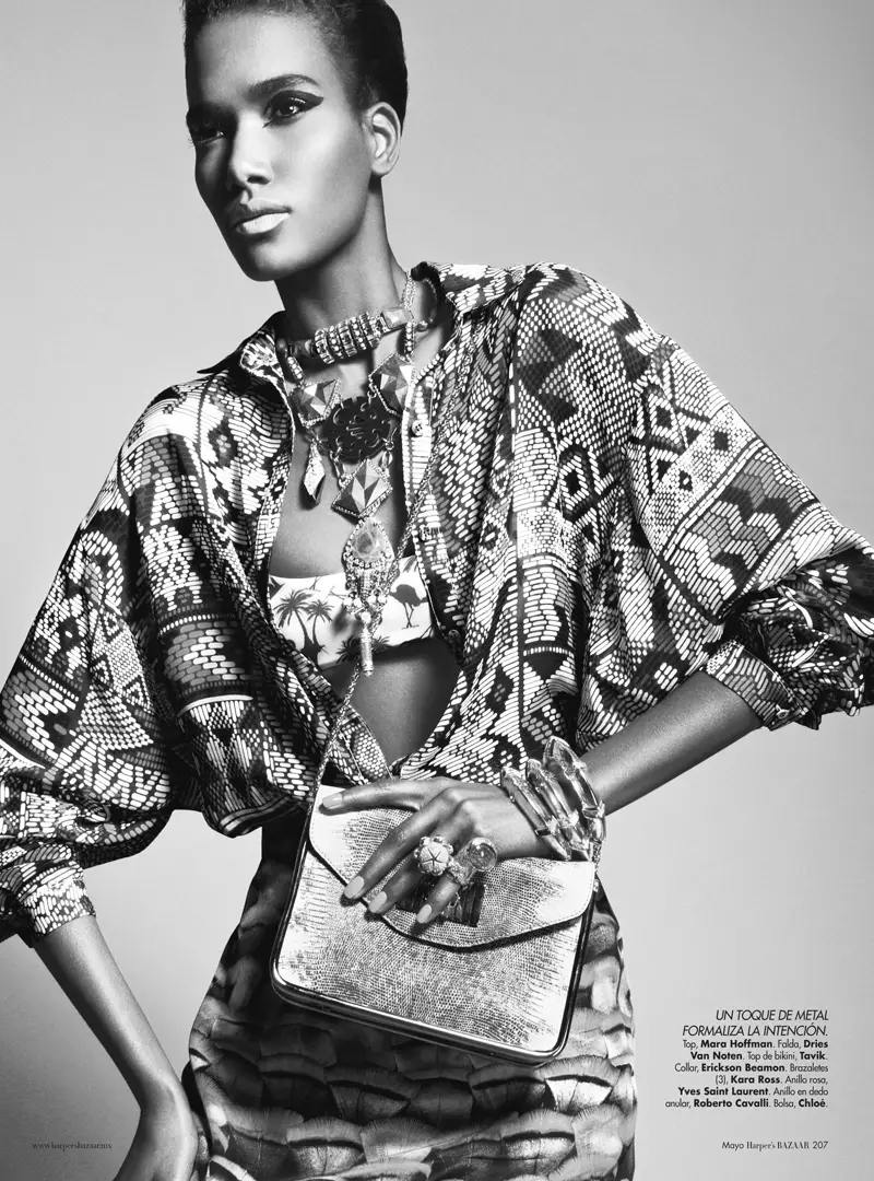 Arlenis Sosa wolemba Kevin Sinclair wa Harper's Bazaar Mexico May 2012