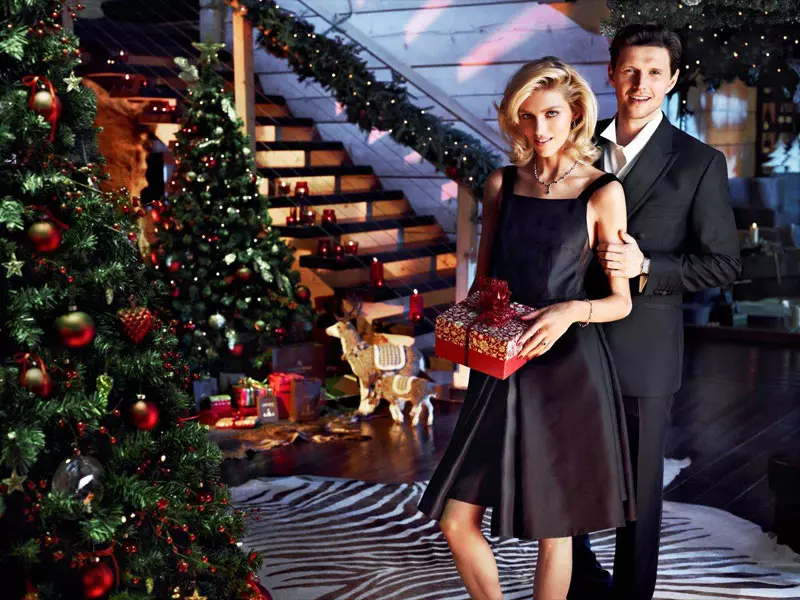 Anja Rubik Cozies up to Husband in Apart's Christmas 2013 Ads