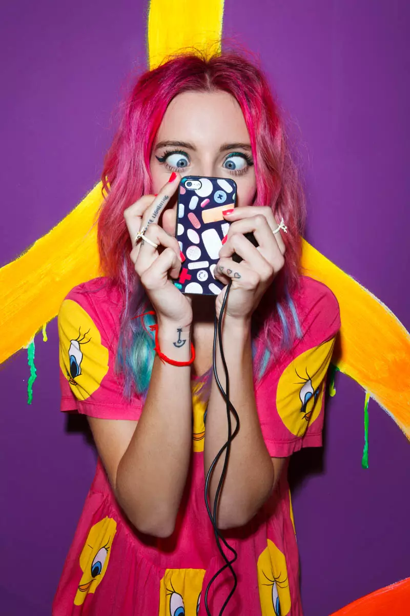 Chloe Norgaard Models Neon Style yeNasty Gal's Gift Lookbook