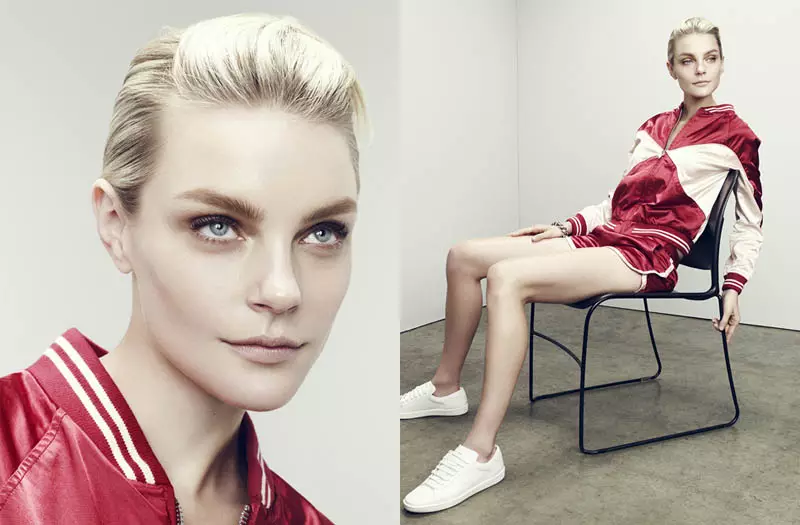 Jessica Stam bærer sporty outfits til The Edit Shoot af Nagi Sakai