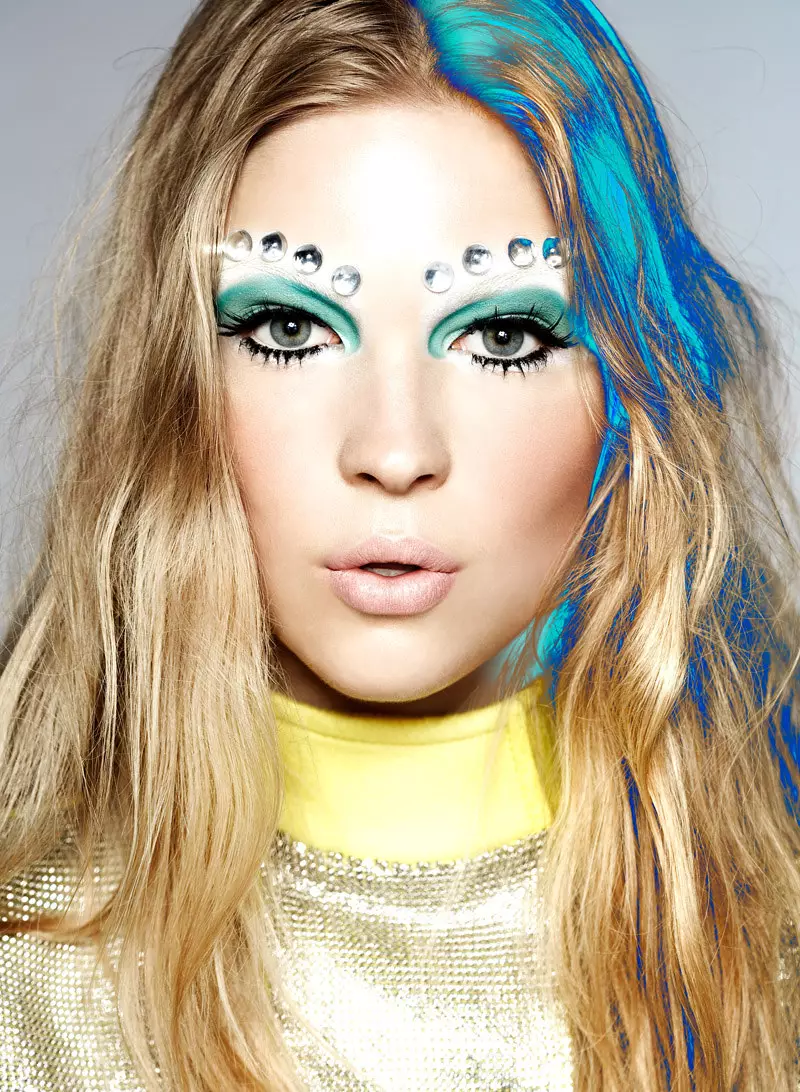 Jenna Earle & Amanda N Don Vivid Beauty Looks for Flare September 2012 by Chris Nicholls