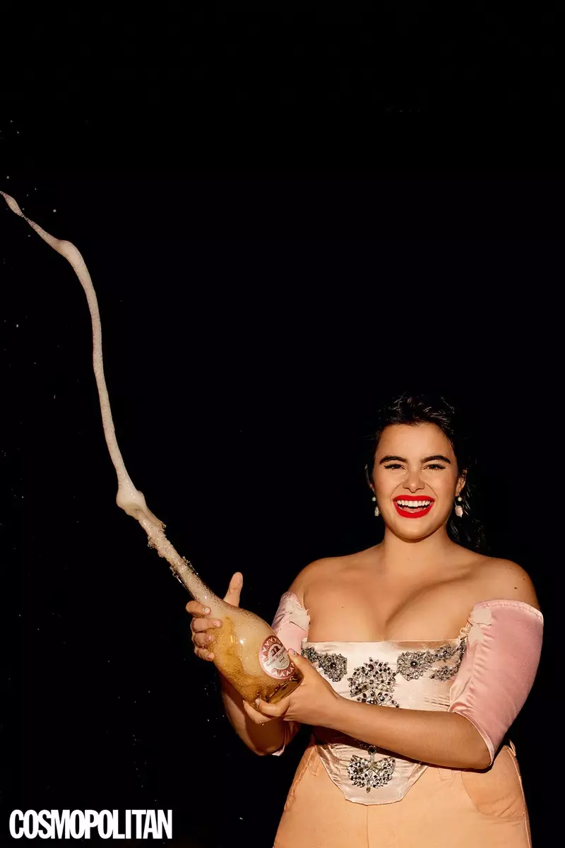 Barbie Ferreira tilbes top custom Vivienne Westwood.