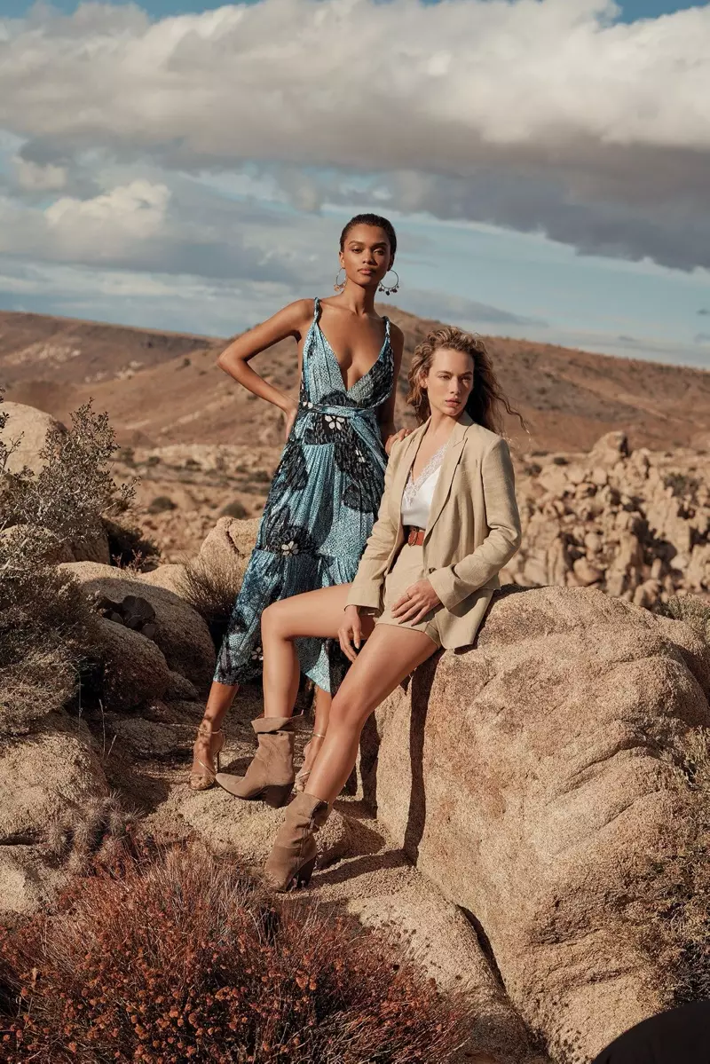 Bida sina Samantha Archibald at Hannah Ferguson sa Intermix spring-summer 2020 campaign