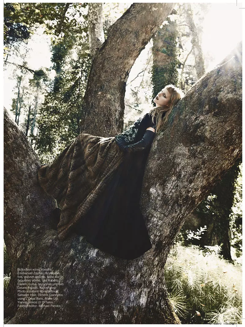 Dimitris Skoulosin linssit lumoavat syksyn lookit Vogue Hellasille marraskuussa 2012