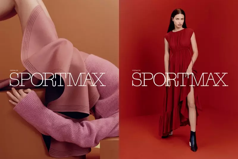 Sportmax pieskaras Adriana Lima savai pirmsrudens 2017 kampaņai