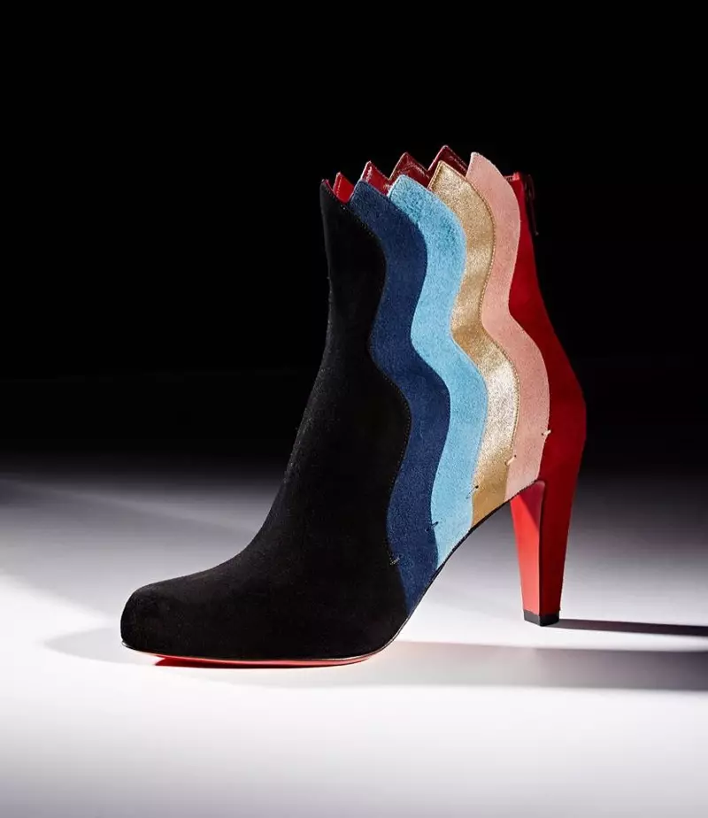 Christian Louboutin bølgede ankelstøvler