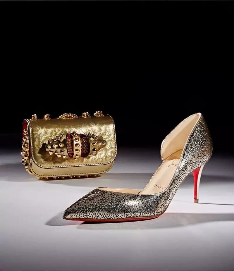 Christian Louboutin Sweety Charity Tudor Mini-Ĉensako kaj Galupump Duona D'Orsay-Pumpiloj