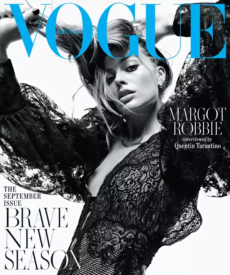 Actrița Margot Robbie poartă Christopher Kane pe coperta Vogue Australia septembrie 2019