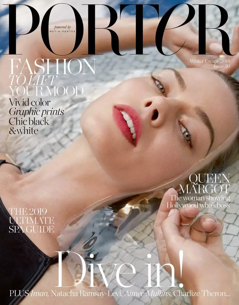 Margot Robbie a PORTER Magazin Winter Escape 2018 címlapján