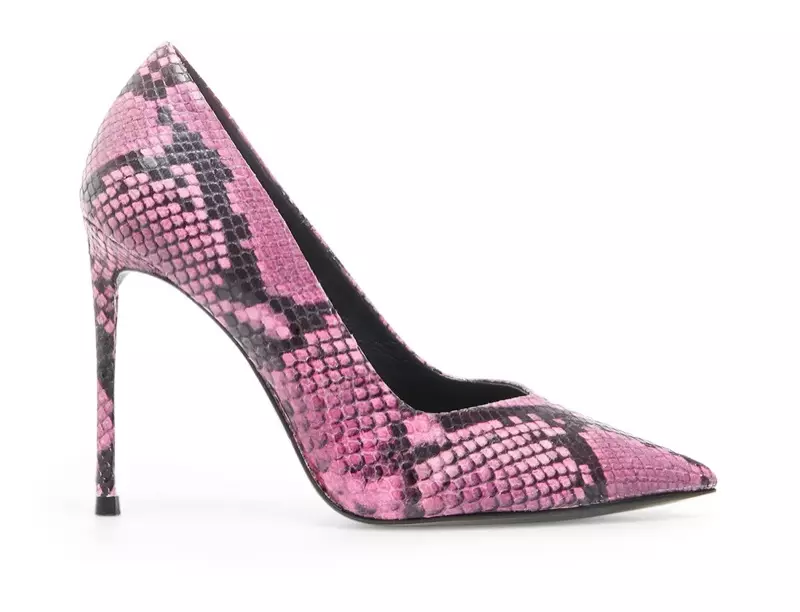 Winnie Harlow x Steve Madden Princess Pink Snake Pump $99,95