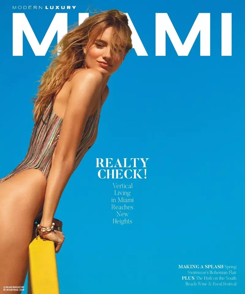 Maya Stepper poserer i Sunny Styles for Miami Magazine