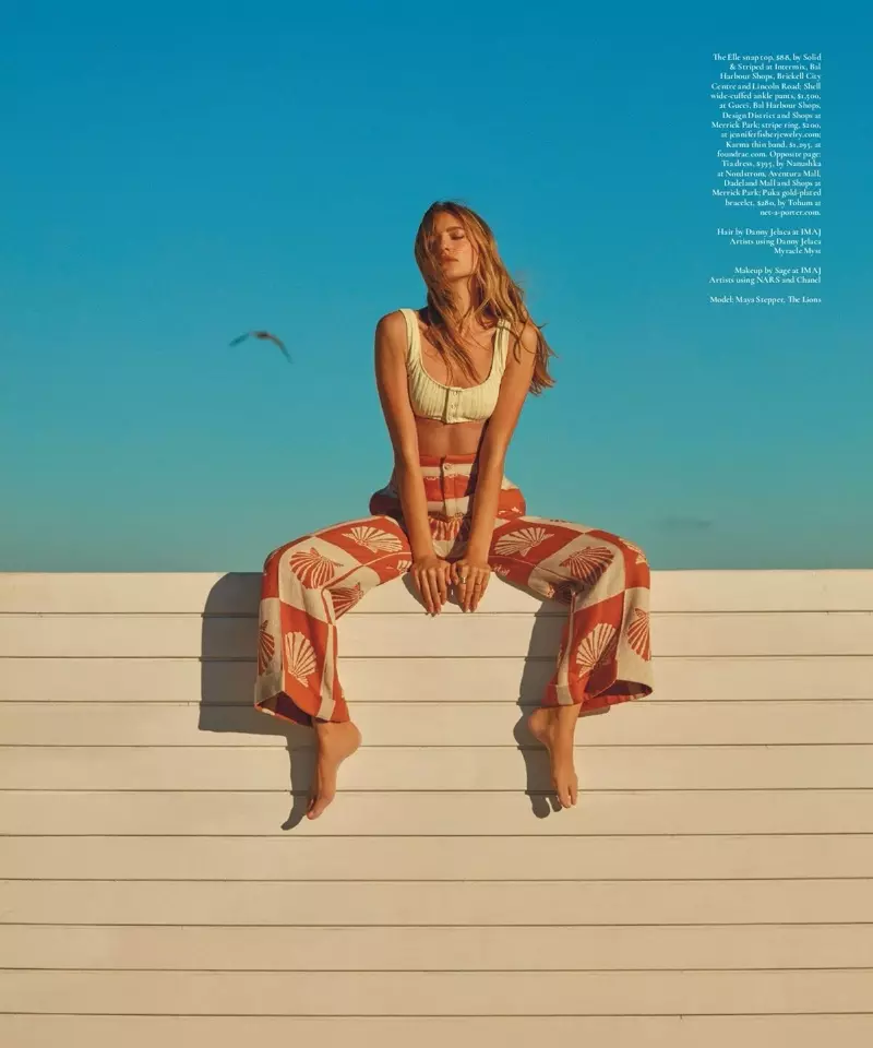 Maya Stepper poseer in Sunny Styles vir Miami Magazine