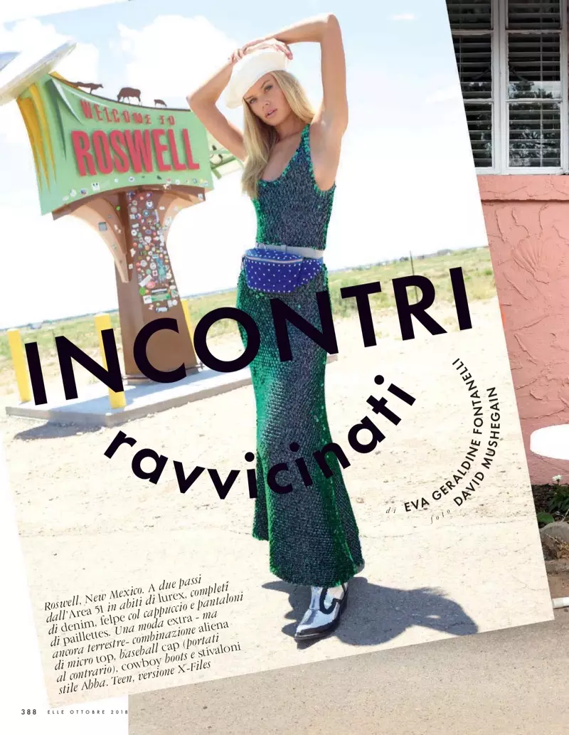 Frida Aasen ELLE Italien Road Trip Fashion Editorial