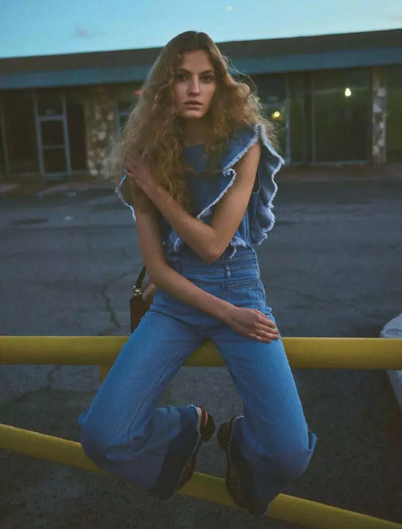 Felice Noordhoff Vogue Japan's 1970's Denim Fashion Editorial