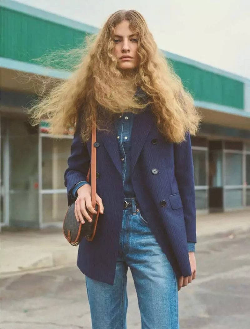 Felice Noordhoff Channels 1970-ci illərin denim stili Vogue Japan üçün