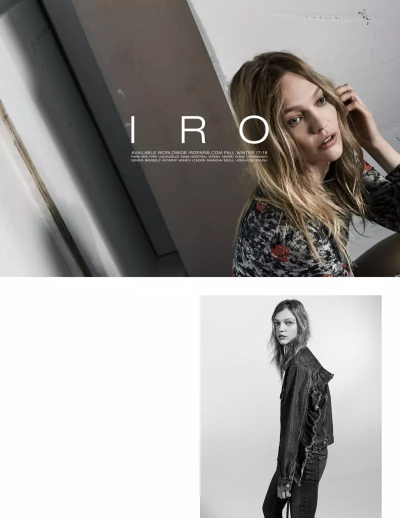 IRO elige a Sasha Pivovarova para su campaña publicitaria de otoño de 2017