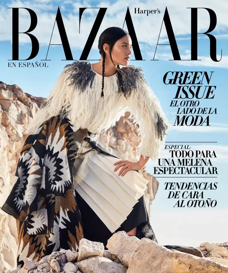 Elizabeth Salt poze nan Perou pou Harper's Bazaar Meksik