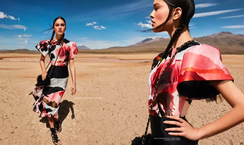 Elizabeth Salt Poses sa Peru para sa Harper's Bazaar Mexico