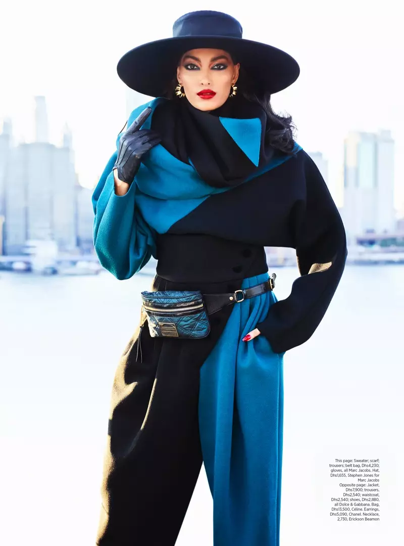 Ang Pritika Swarup ay Nagsusuot ng Glam 80's Style para sa Harper's Bazaar Arabia