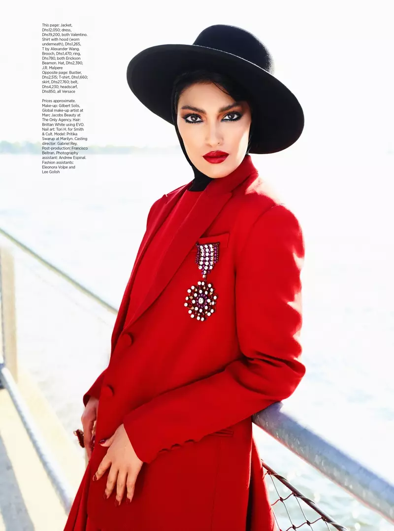 Pritika Swarup viste el estilo Glam 80's para Harper's Bazaar Arabia