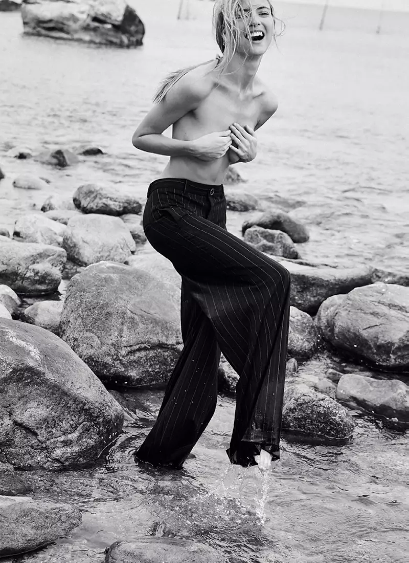 Martha Hunt Models Beach Fashion for Issue Magazine