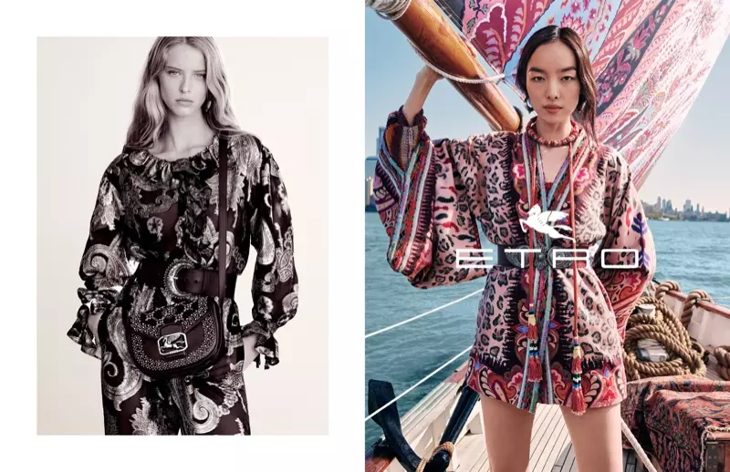 Abby Champion dhe Fei Fei Sun para fushatës Etro pranverë-verë 2020