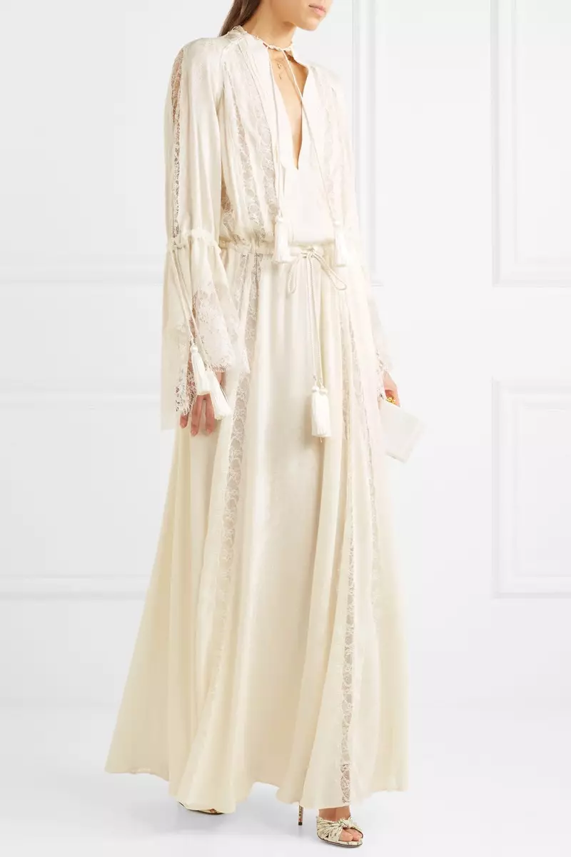 I-Etro Lace-Paneled Silk-Jacquard Gown $7,490