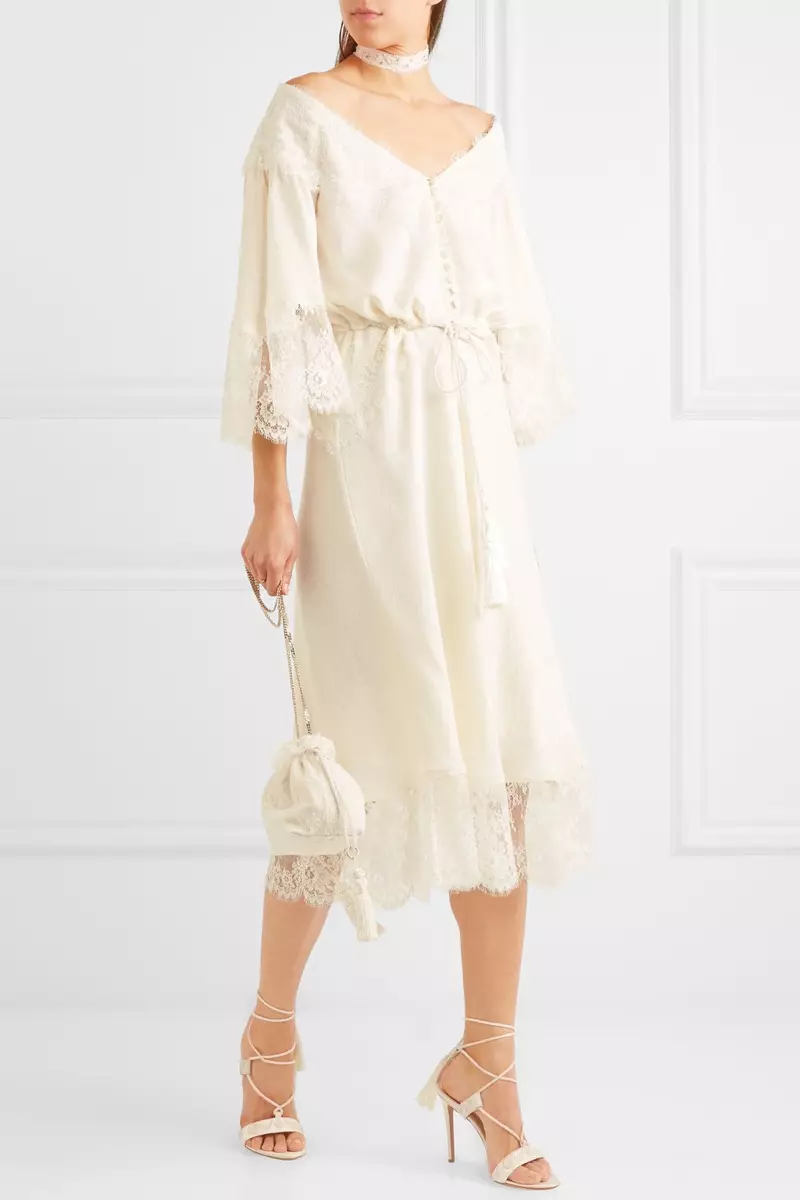 I-Etro Lace-Panelid Silk-Jacquard Midi Dress $4,820