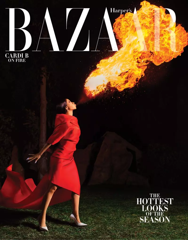 Cardi B sur Harper's Bazaar Usono marto 2019 Kovro