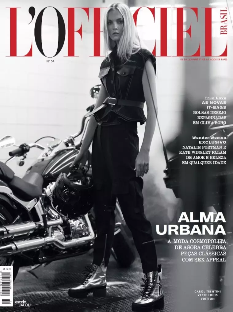 Caroline Trentini โพสท่าใน Moto Glam มองหา L'Officiel Brazil