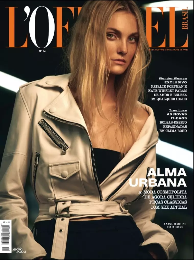 Caroline Trentini poseert in Moto Glam Looks voor L'Officiel Brazil