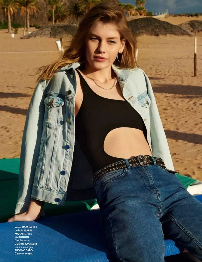 Sofia Mechetner affronta la tendenza del denim per ELLE France