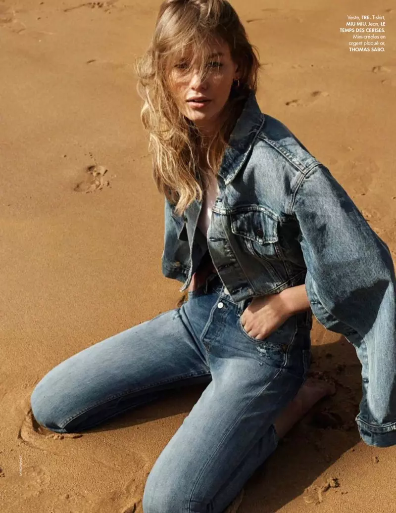 Sofia Mechetner tager på denim-trenden for ELLE France