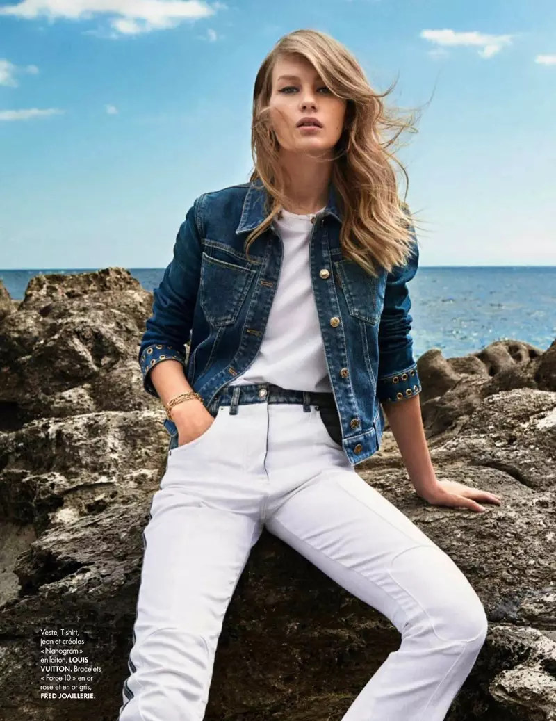 Sofia Mechetner adopta la tendencia denim para ELLE Francia