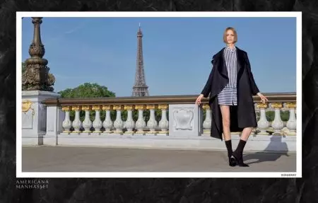 Birgit Kos เป็น Parisian Chic ในแคมเปญฤดูใบไม้ร่วงปี 2017 ของ Americana Manhasset