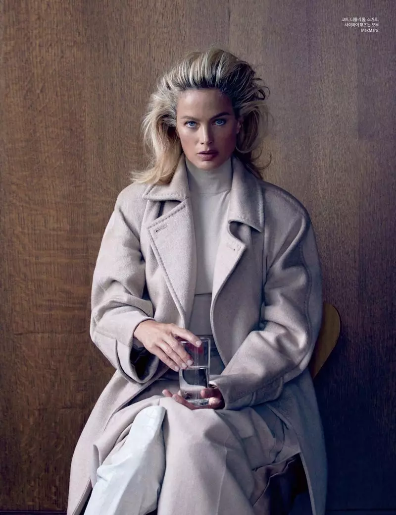 Carolyn Murphy Charms i Max Mara mo le Harper's Bazaar Korea