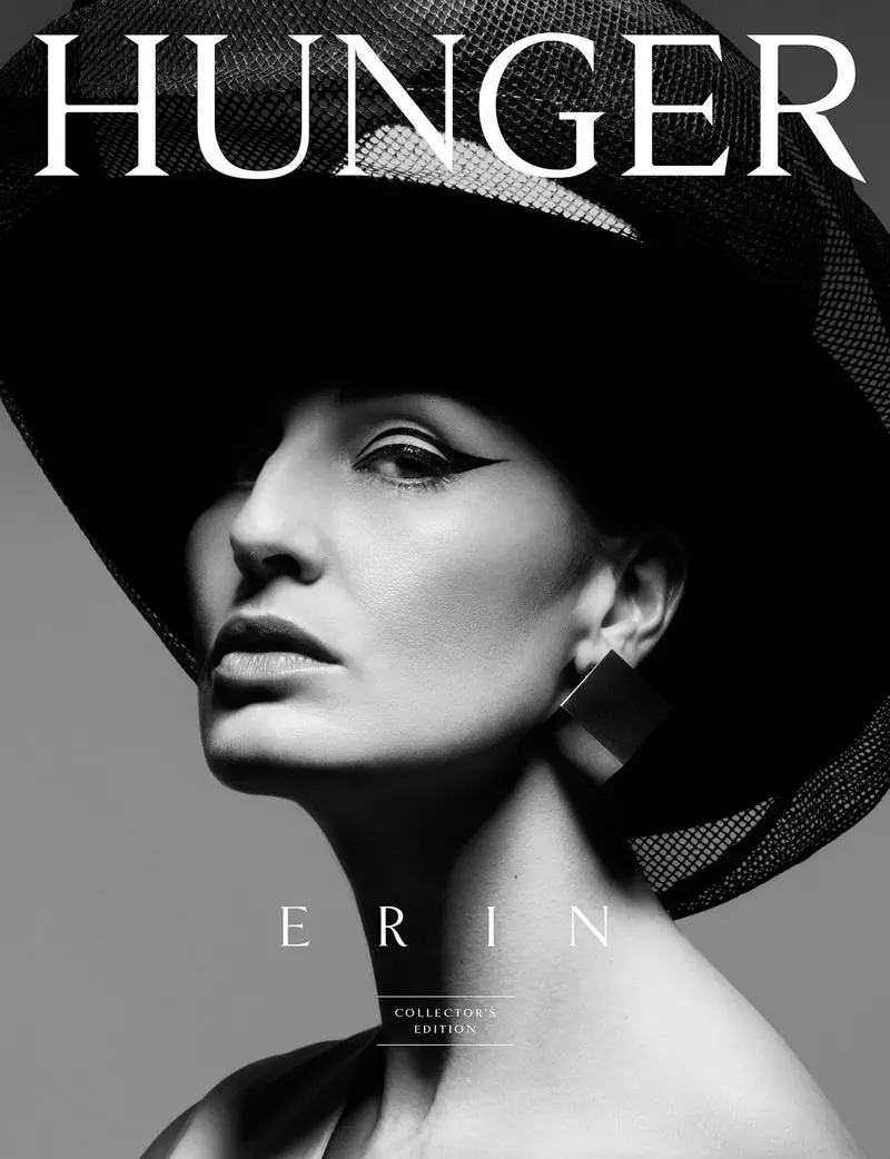 Erin O'Connor ໃນວາລະສານ Hunger (ສະບັບຈໍາກັດສະບັບເກັບລວບລວມ) 08 ຫນ້າປົກ. ຮູບພາບໂດຍ Rankin.