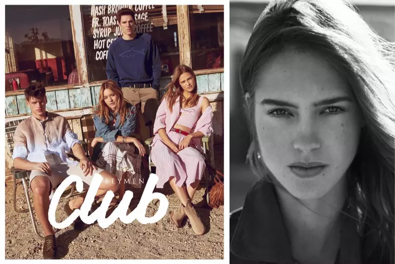 Filip Hrivnak, Julia Jamin, Camille Rowe och Josh Beech dyker upp i Beymen Clubs vår-sommar-kampanj 2018