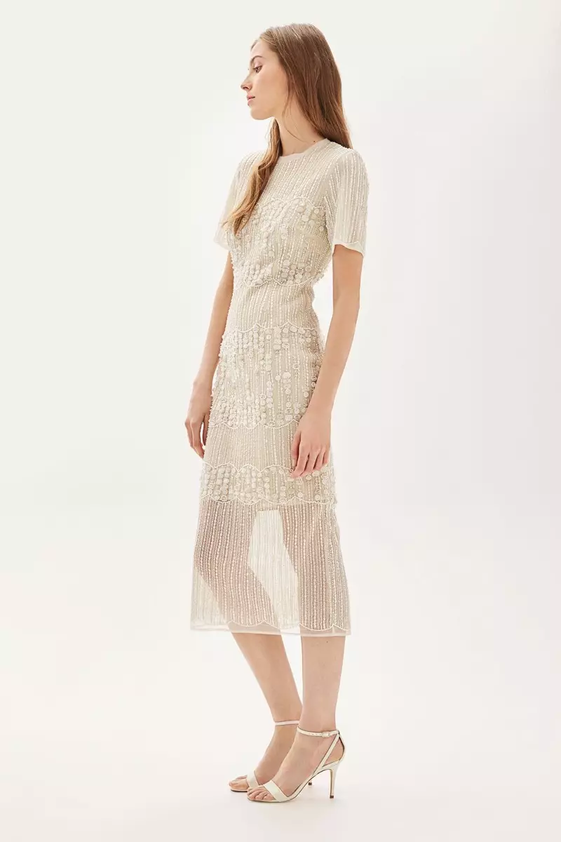 Topshop Bride Embellished Pencil Midi Dress $1,500