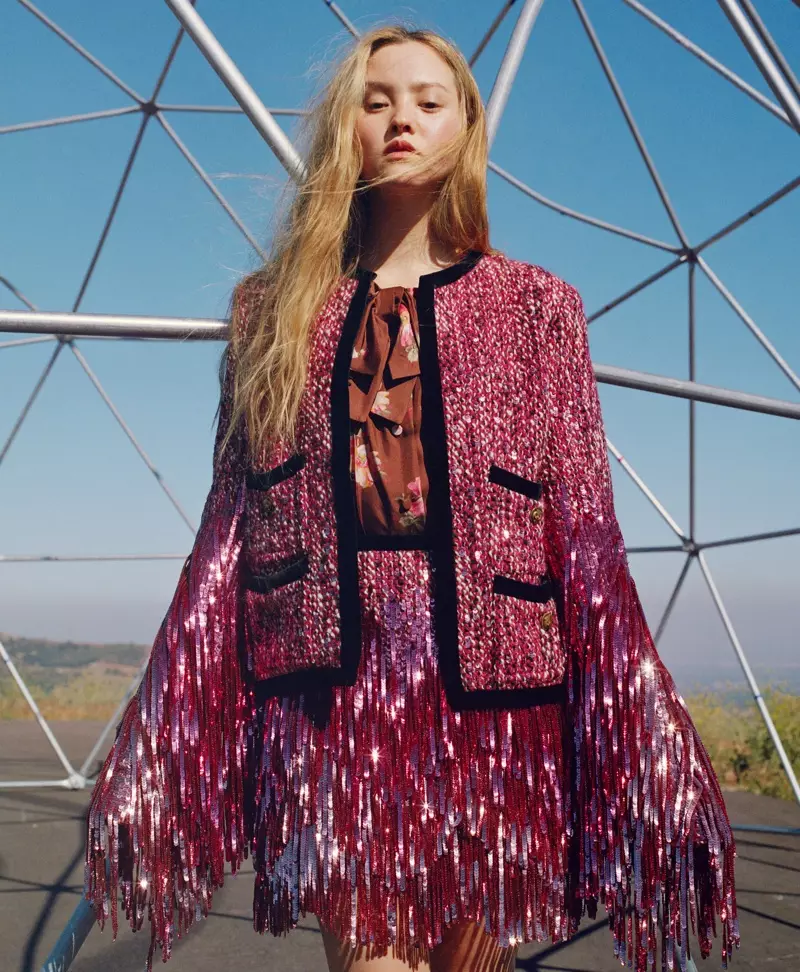 Devon Aoki käyttää Guccia Nordstrom syksyn 2018 kampanjassa